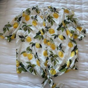 Lemon Print Women's Top